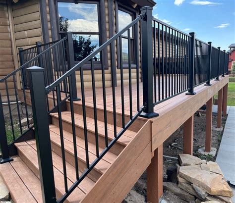 pre fabricated metal railings|pre assembled deck railings.